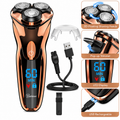 Electric Shaver for Men 3 Head Rotary Razor Cordless Rechargeable LED Display