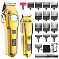 Professional 2-Piece Men's Hair Clippers Kit, Electric Cordless Hair Trimmer Set for Salon & Household