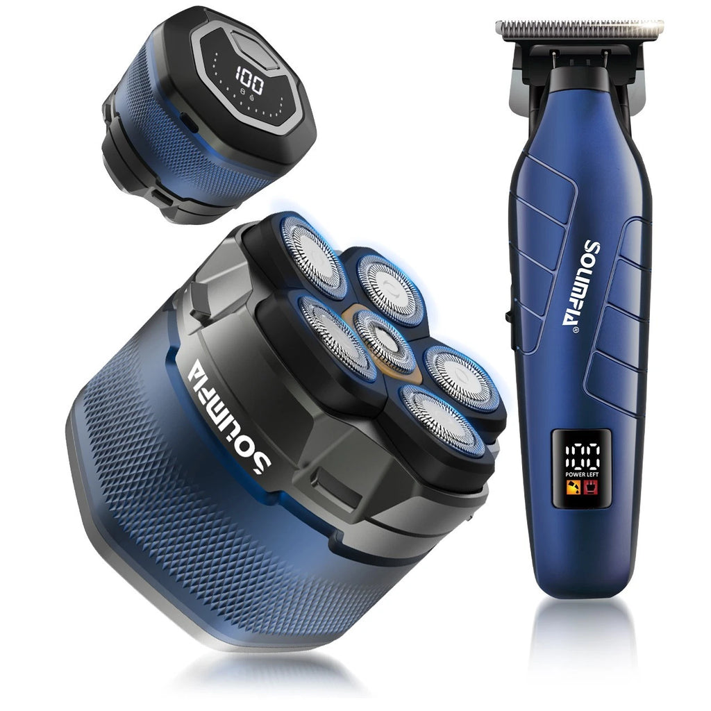 2-in-1 Men's Grooming Kit Cordless Hair Clippers Shaver Beard Trimmer Set