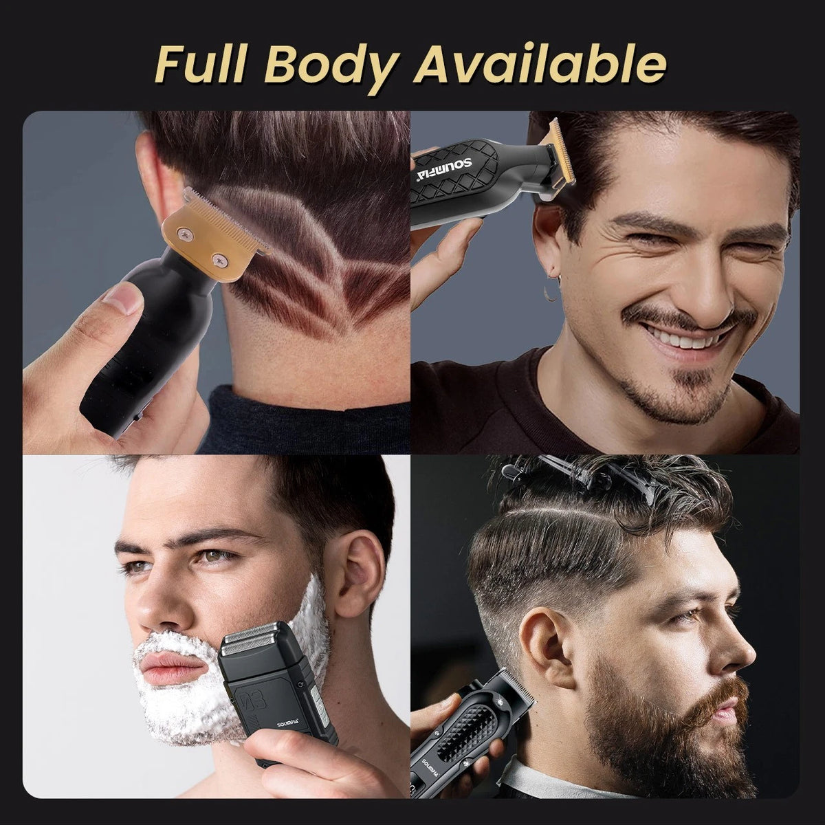 3 in 1 Professional Hair Clippers Electric Shaver Set Cordless Barber Trimmer