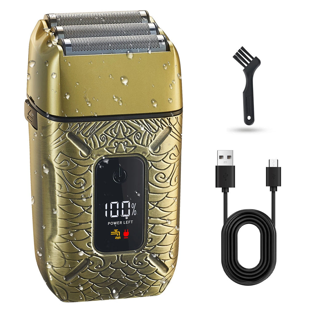 3-Blade Men's Rotary Shaver USB Rechargeable Wet Dry Electric Razor