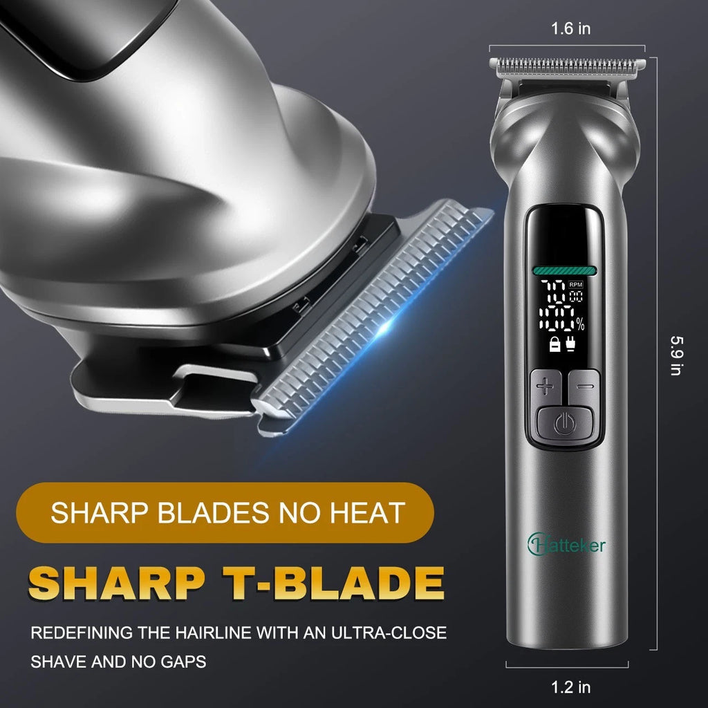 Hatteker 6-in-1 Hair Clippers Stainless Steel Trimmer Nose - Ear - Eyebrow
