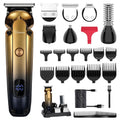 6-in-1 Cordless Hair Clippers for Men Trimmer Kit with Guide Combs & LCD Display