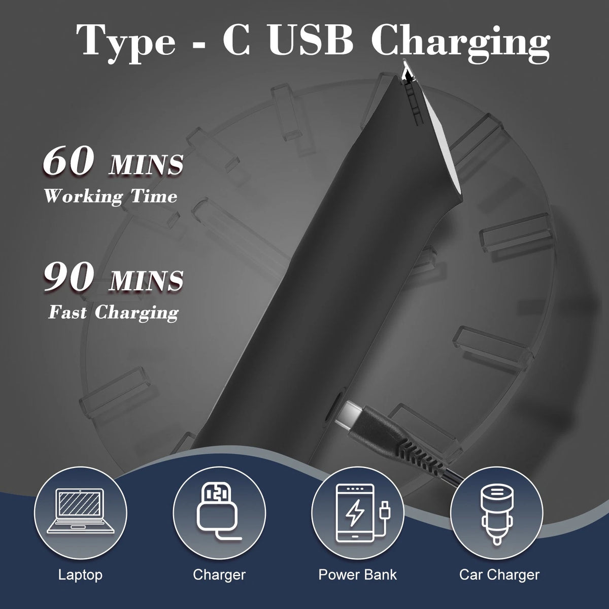 4-in-1 Electric Trimmer Shaver Set for Men Hair Beard Nose Body Grooming Kit
