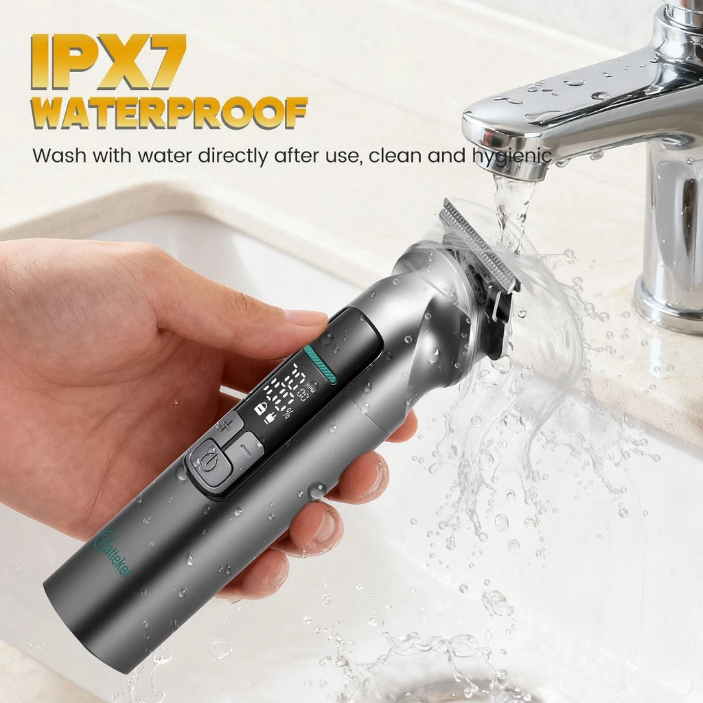Hatteker 6-in-1 Hair Clippers Stainless Steel Trimmer Nose - Ear - Eyebrow