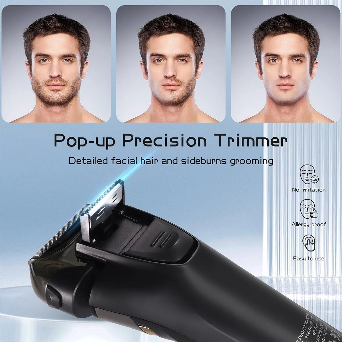 Men's Electric Shaver Cordless USB Rechargeable Razor LED Display