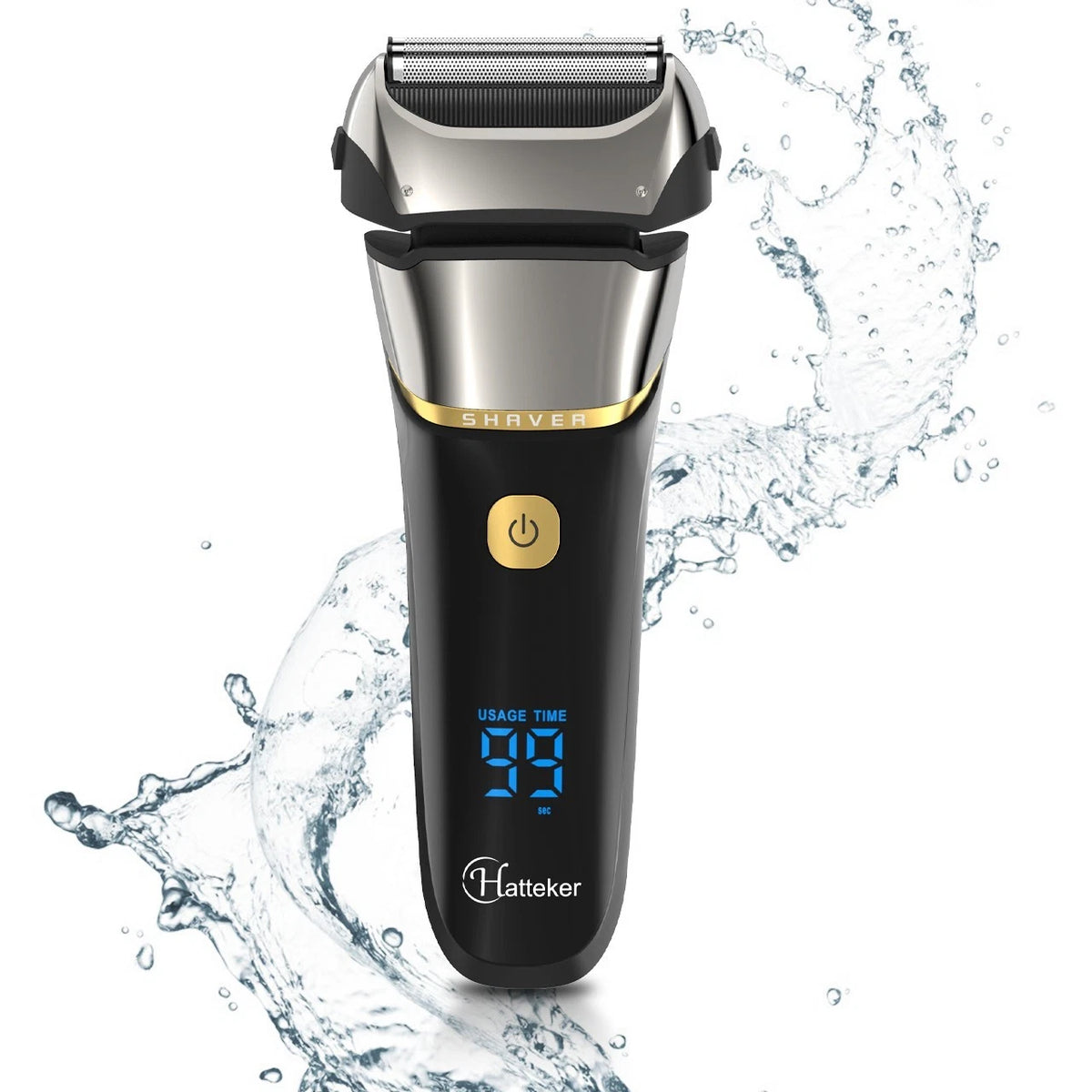 Men's Electric Shaver Cordless USB Rechargeable Razor LED Display