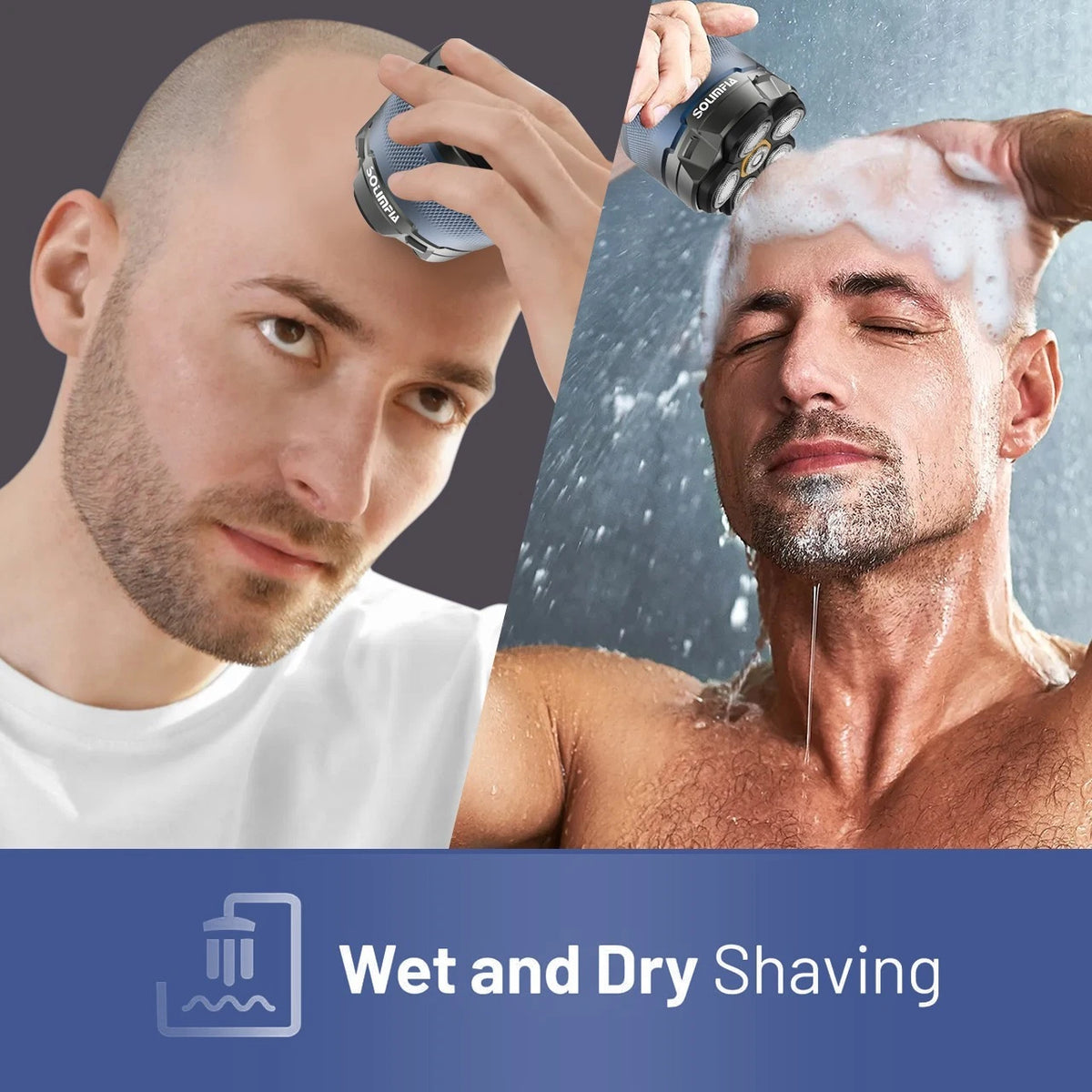 2-in-1 Men's Grooming Kit Cordless Hair Clippers Shaver Beard Trimmer Set